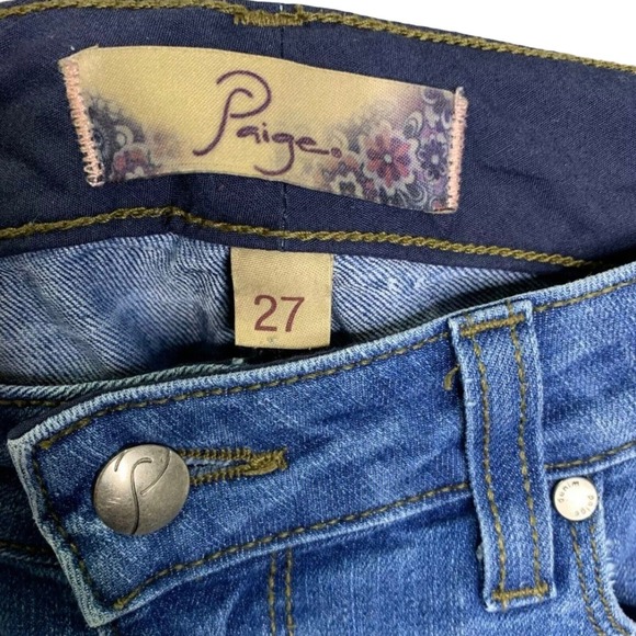 Paige Women's Denim Jeans Peg Skinny Parson Size 27 Medium Wash - Picture 2 of 8